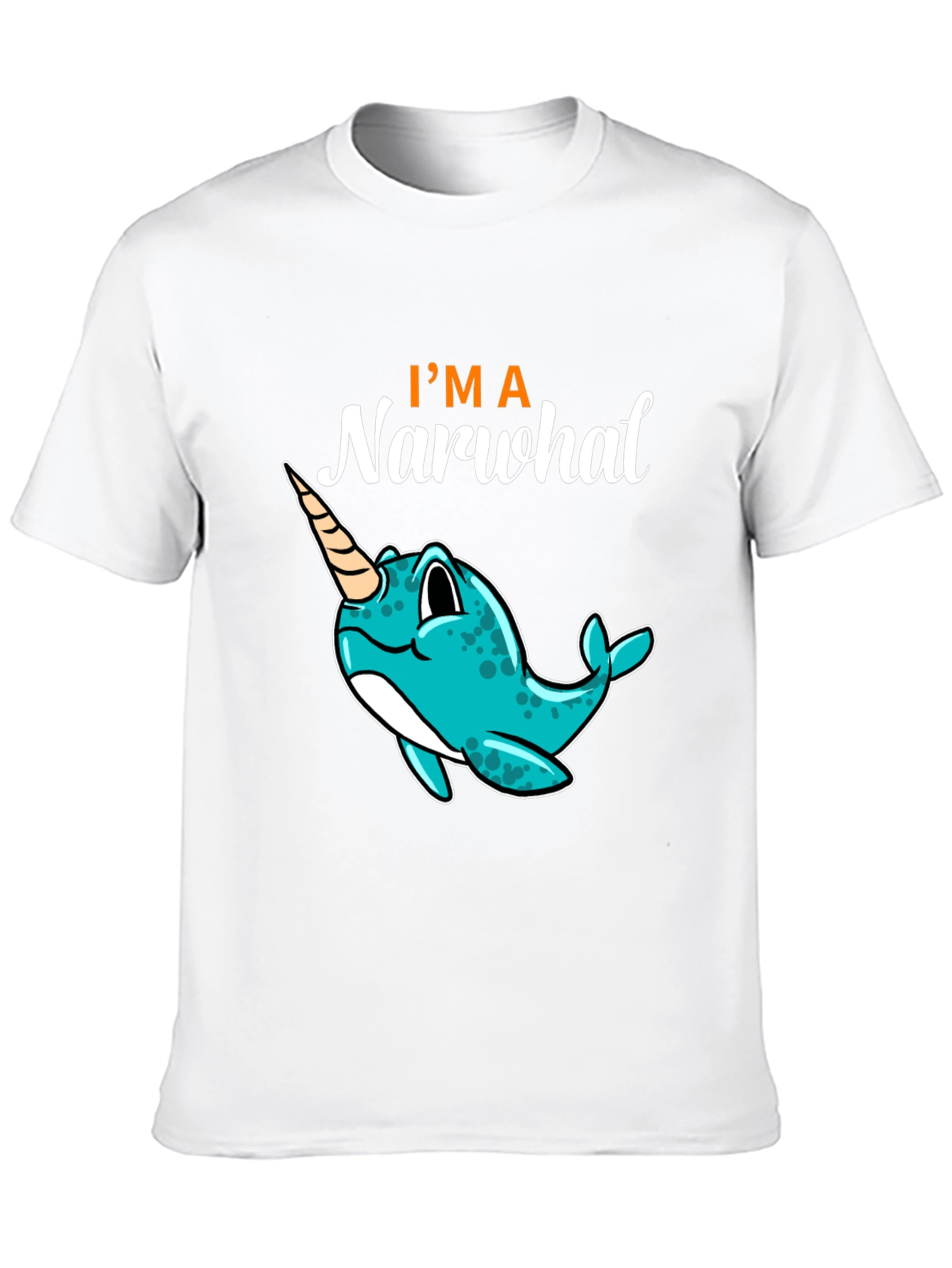 Im a Narwhal Black T-Shirt - Unique Graphic Tee