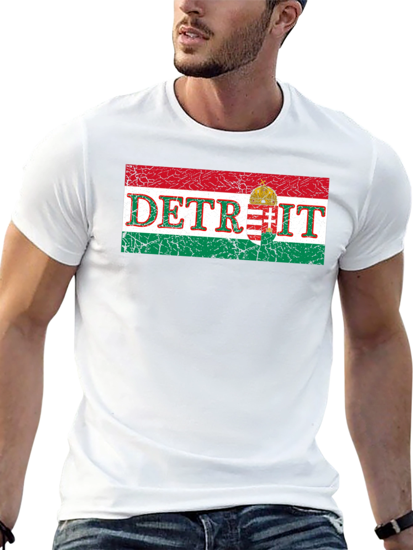 Detroit Hungarian Flag T-Shirt