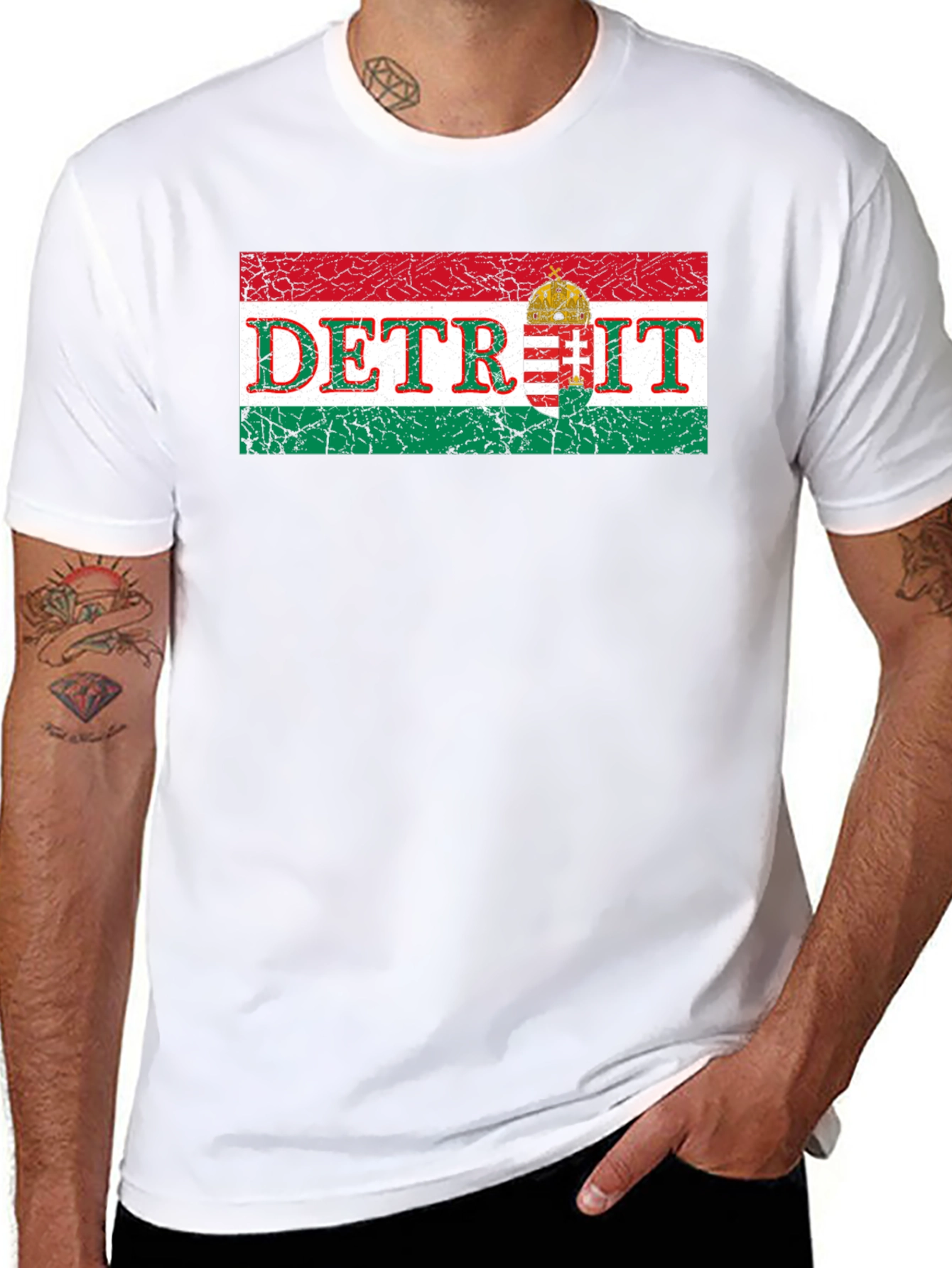 Detroit Hungarian Flag T-Shirt
