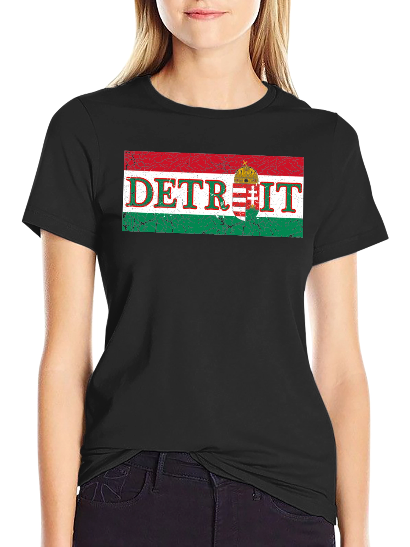 Detroit Hungarian Flag T-Shirt