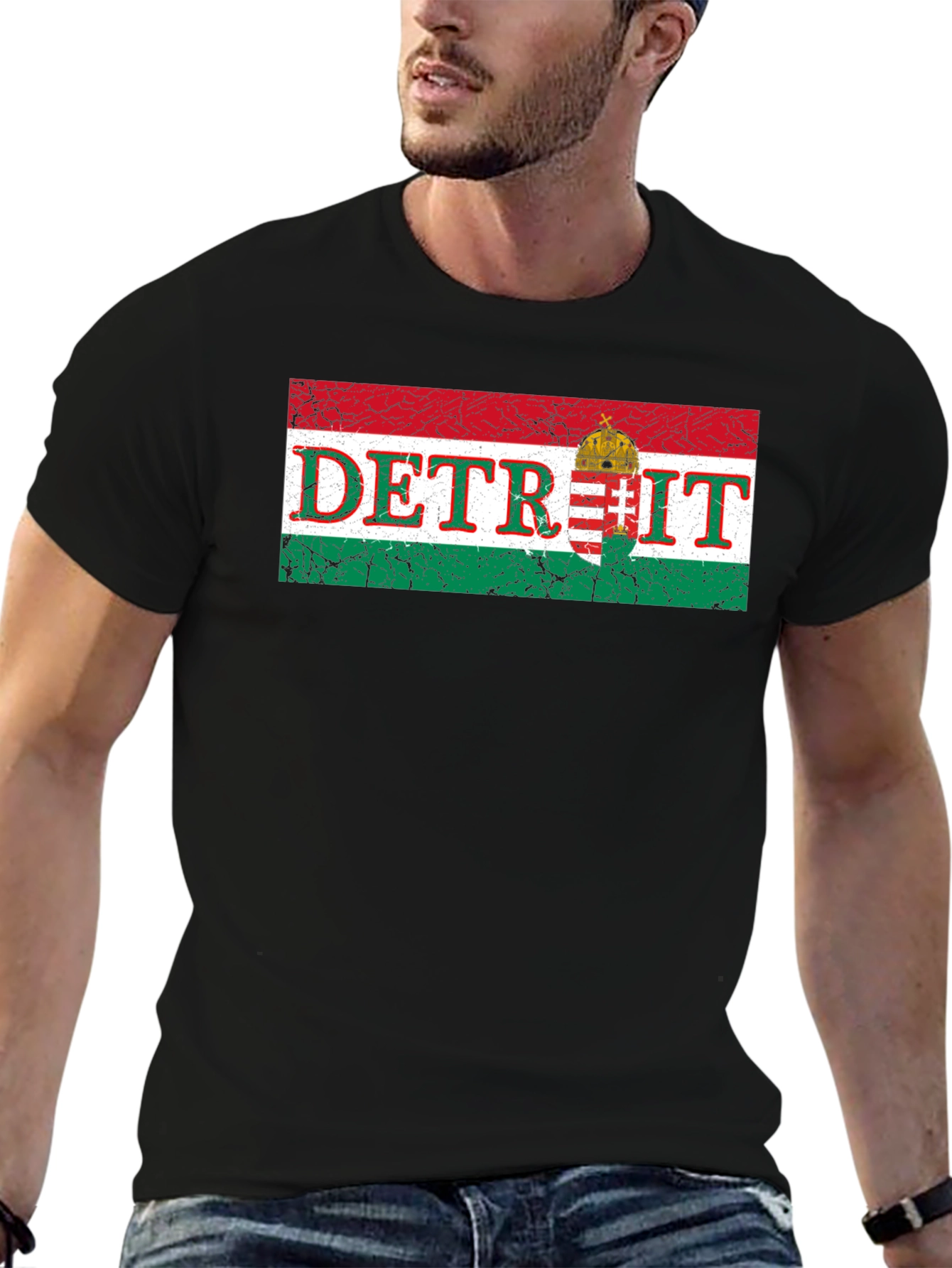 Detroit Hungarian Flag T-Shirt