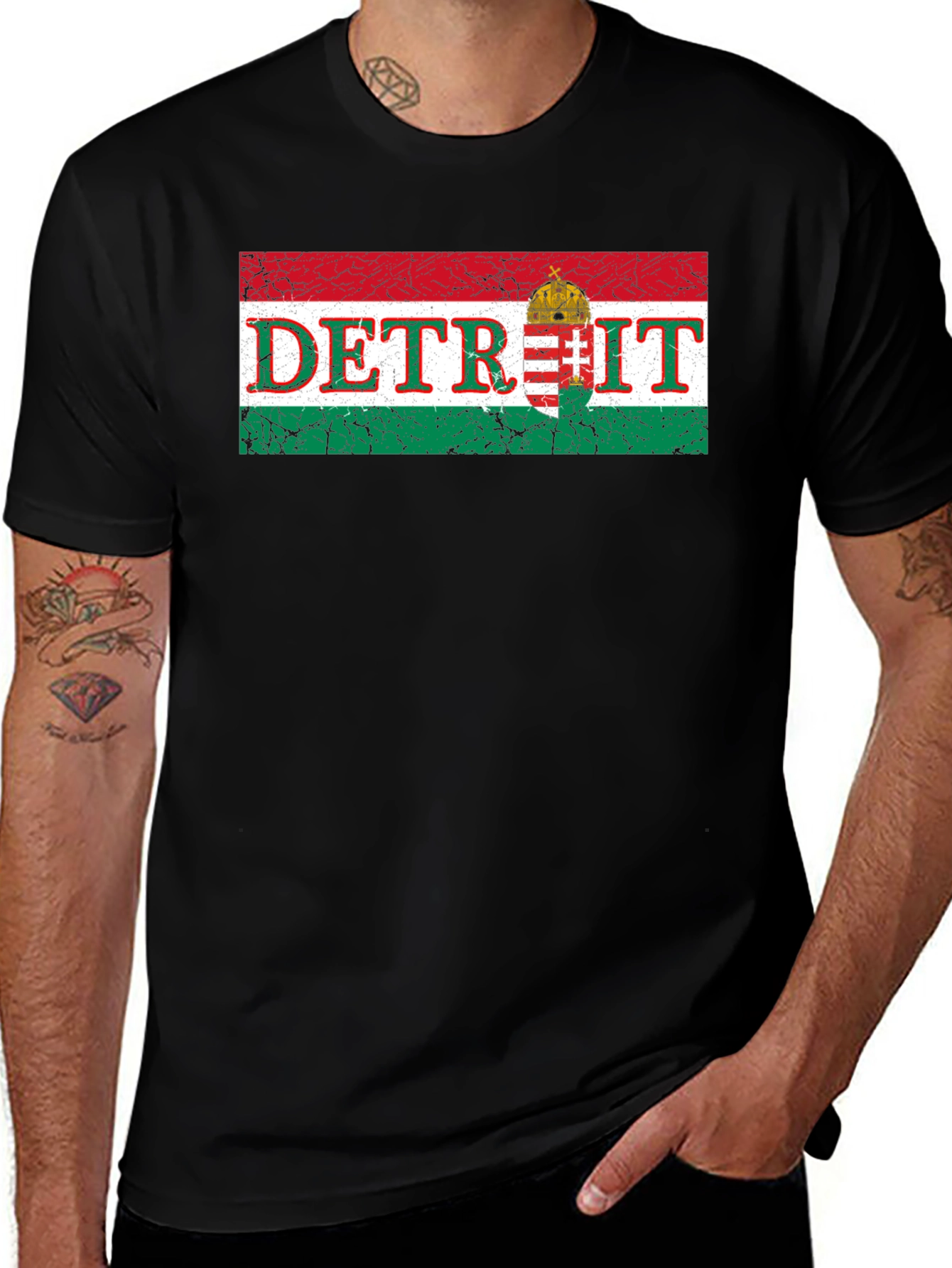Detroit Hungarian Flag T-Shirt