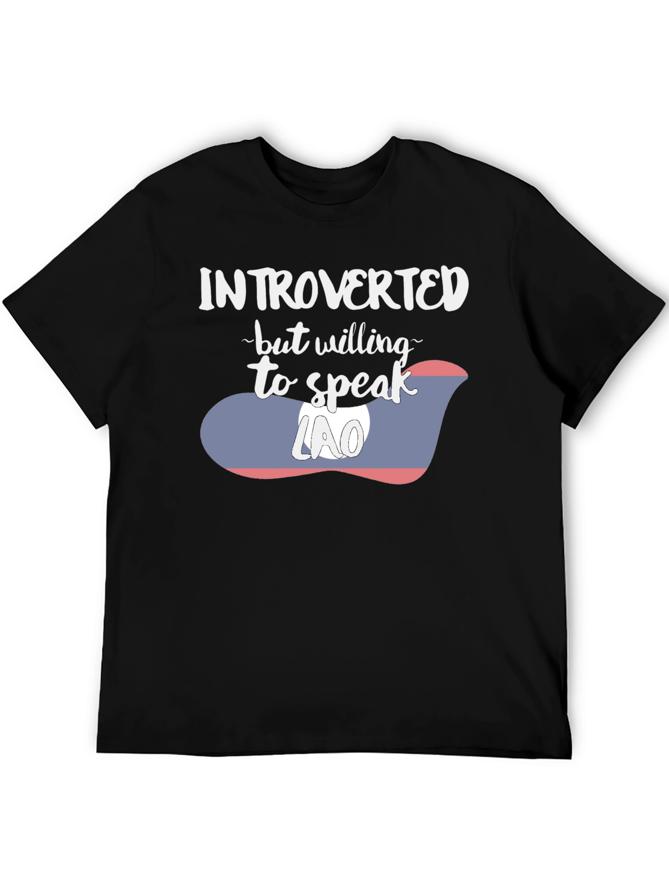Introverted Lao Flag Graphic Tee