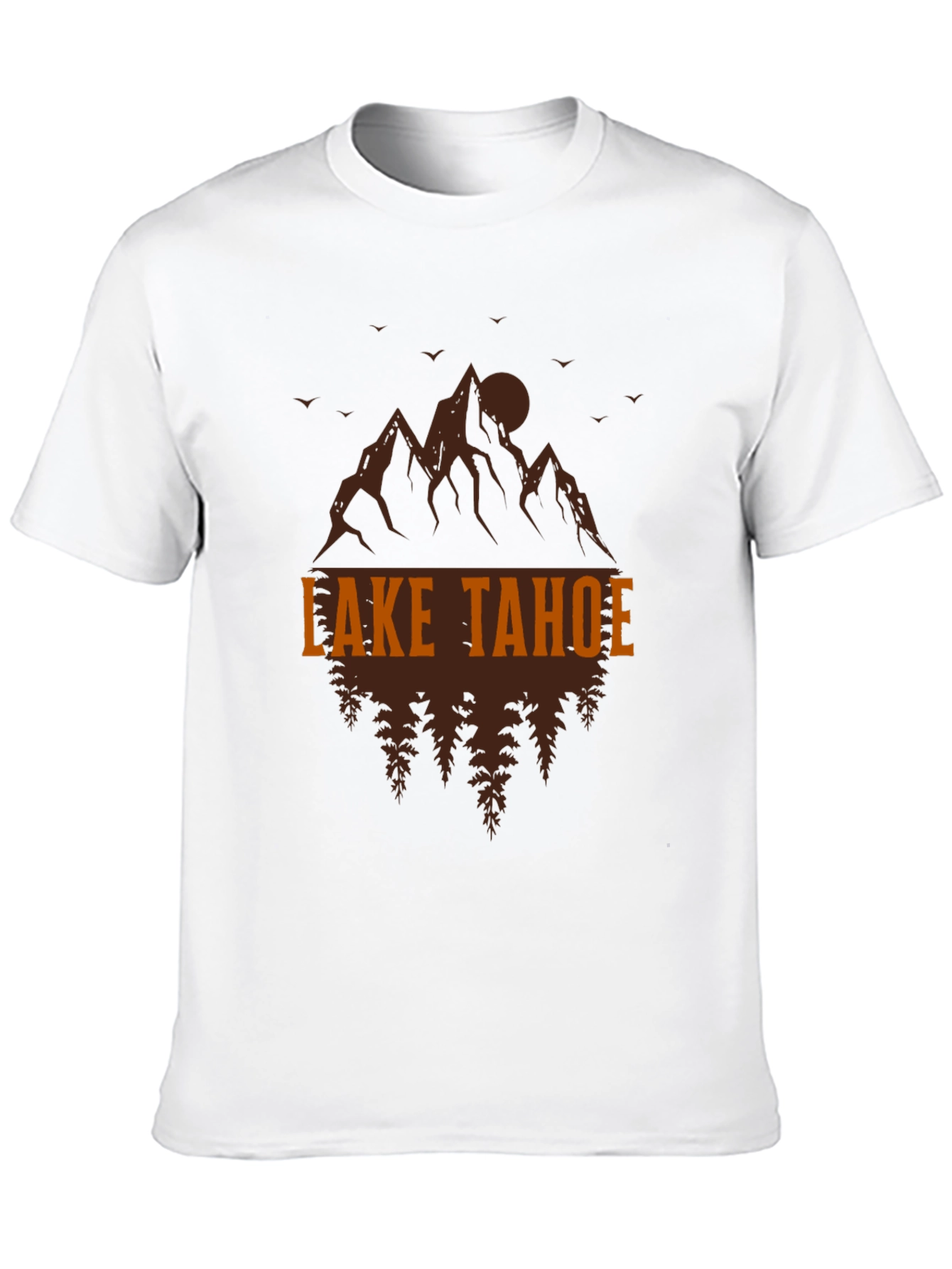 Lake Tahoe Graphic Tee - Mountain & Tree Design