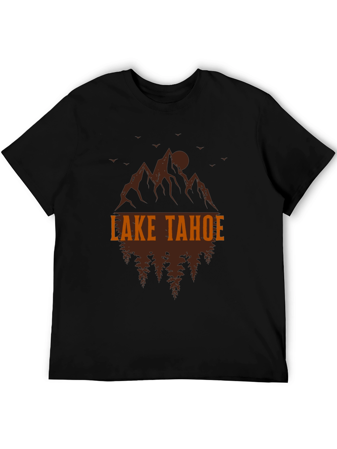 Lake Tahoe Graphic Tee - Mountain & Tree Design
