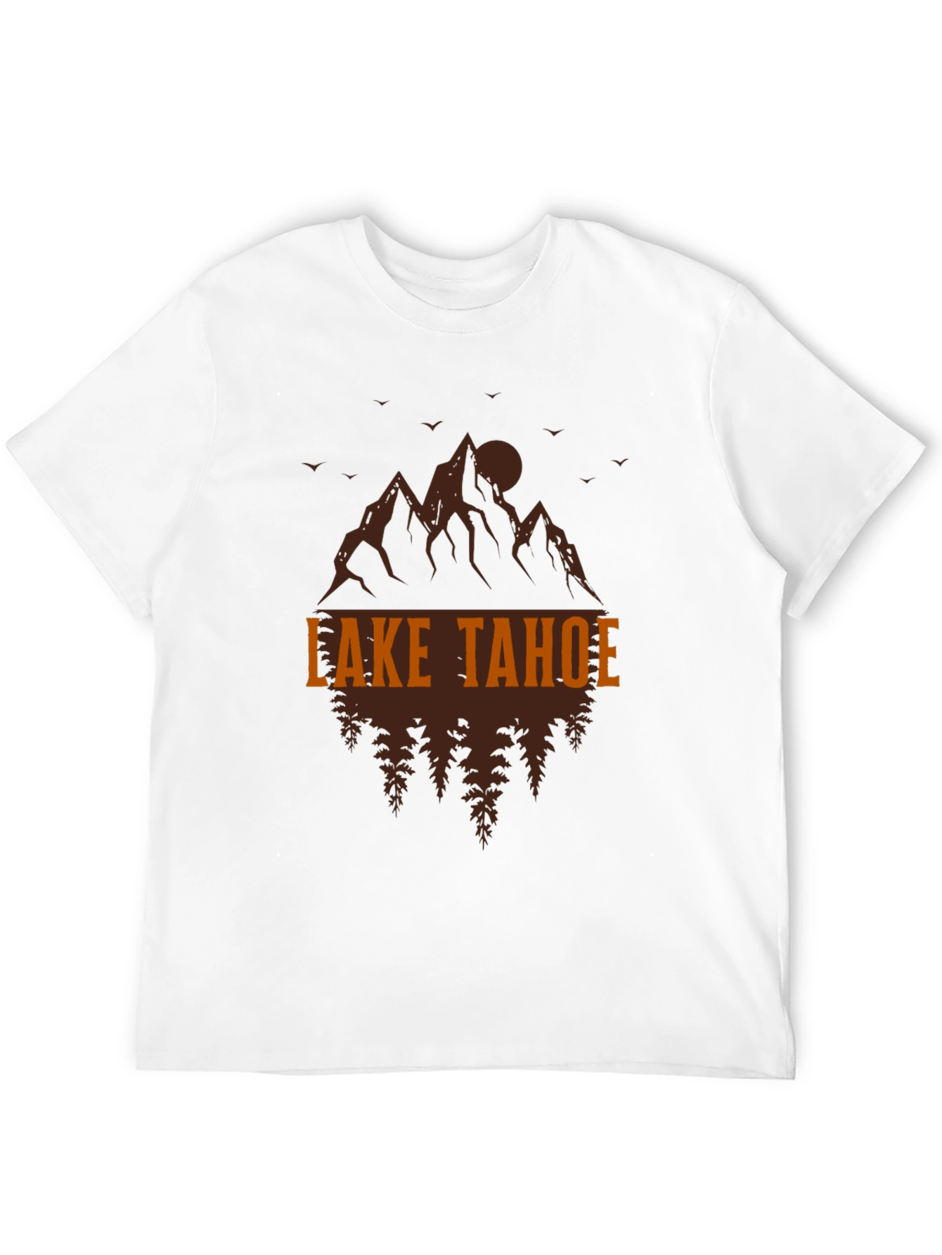 Lake Tahoe Graphic Tee - Mountain & Tree Design