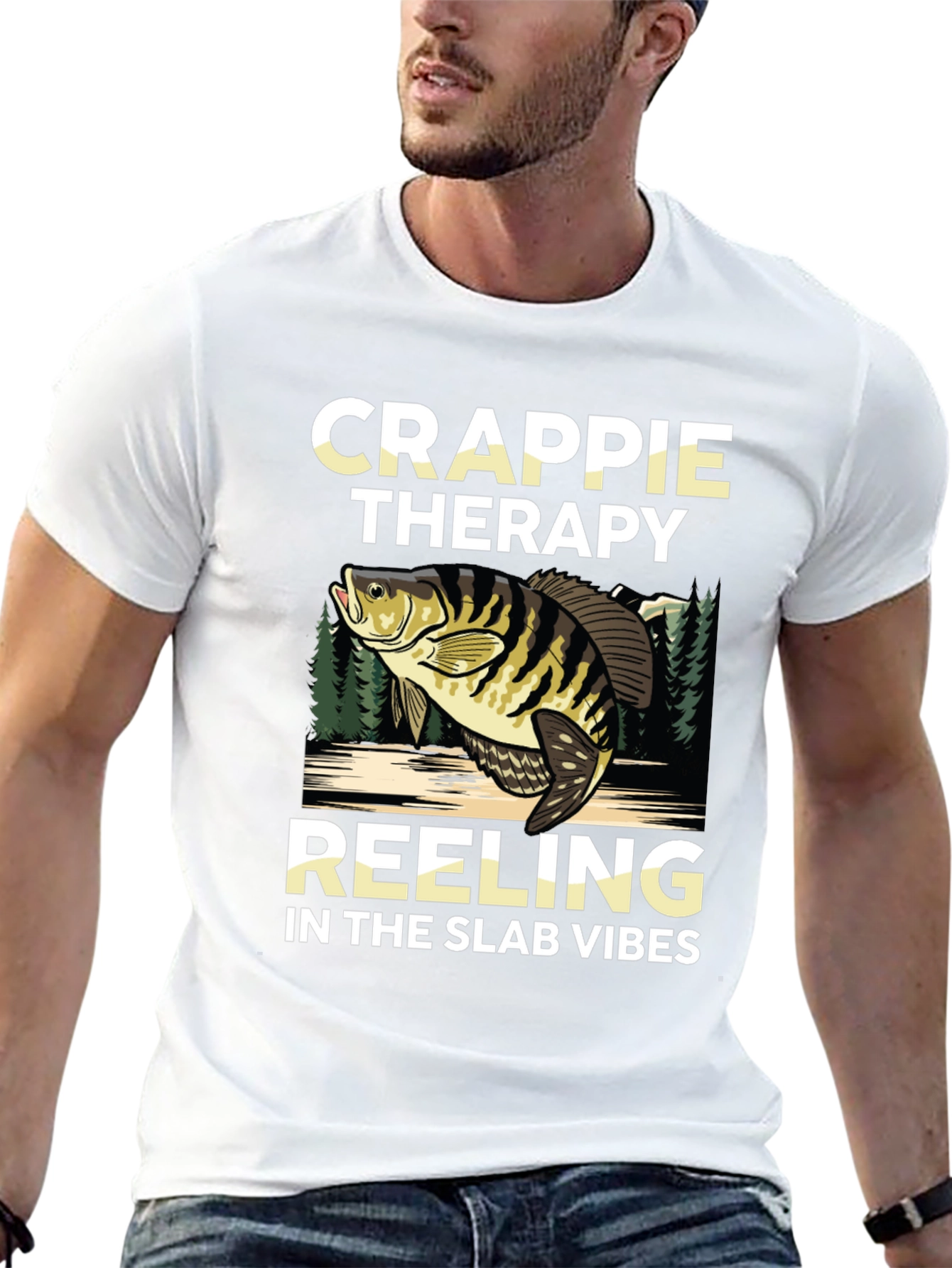 Crappie Therapy T-Shirt - Fishing Vibes