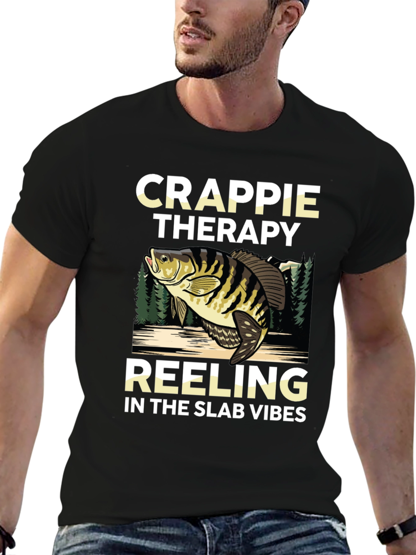 Crappie Therapy T-Shirt - Fishing Vibes
