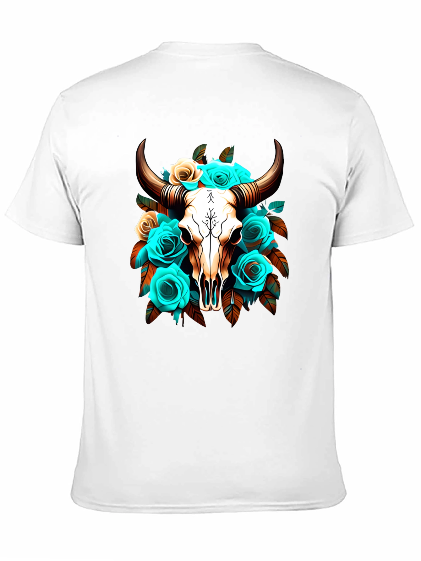 Floral Skull Graphic T-Shirt