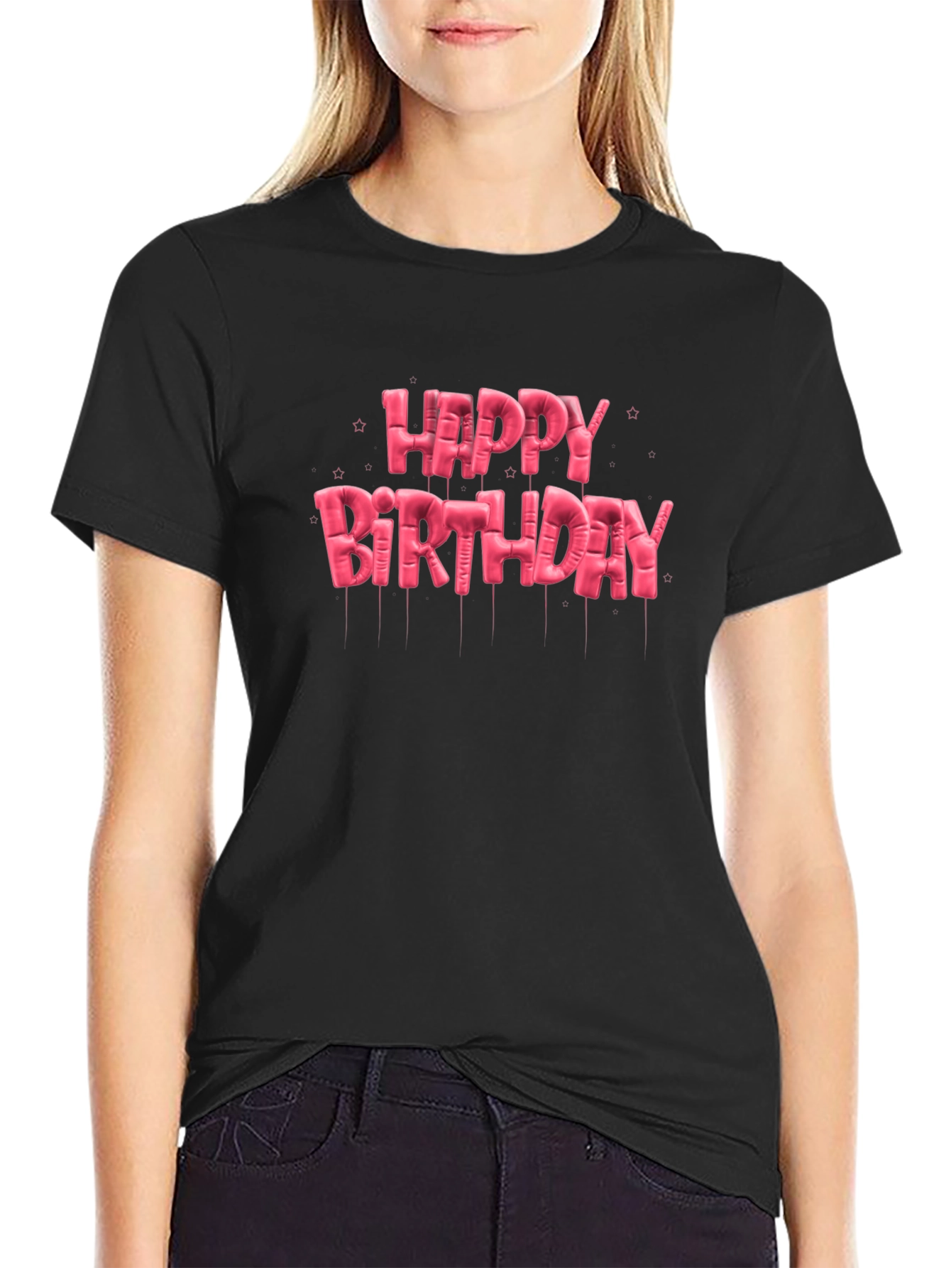 Happy Birthday Balloon Lettering T-Shirt