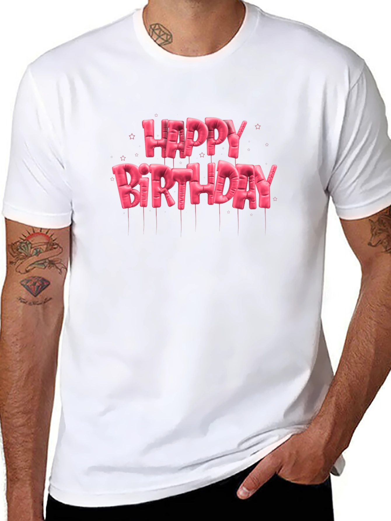Happy Birthday Balloon Lettering T-Shirt