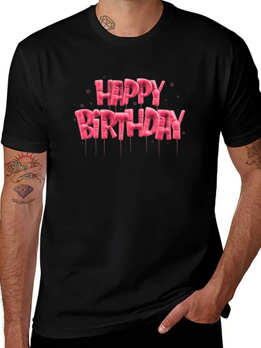 Happy Birthday Balloon Lettering T-Shirt