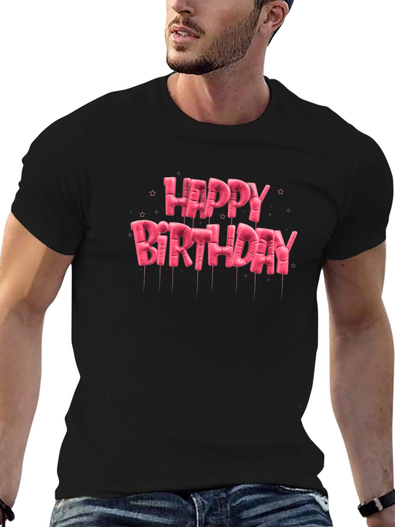 Happy Birthday Balloon Lettering T-Shirt
