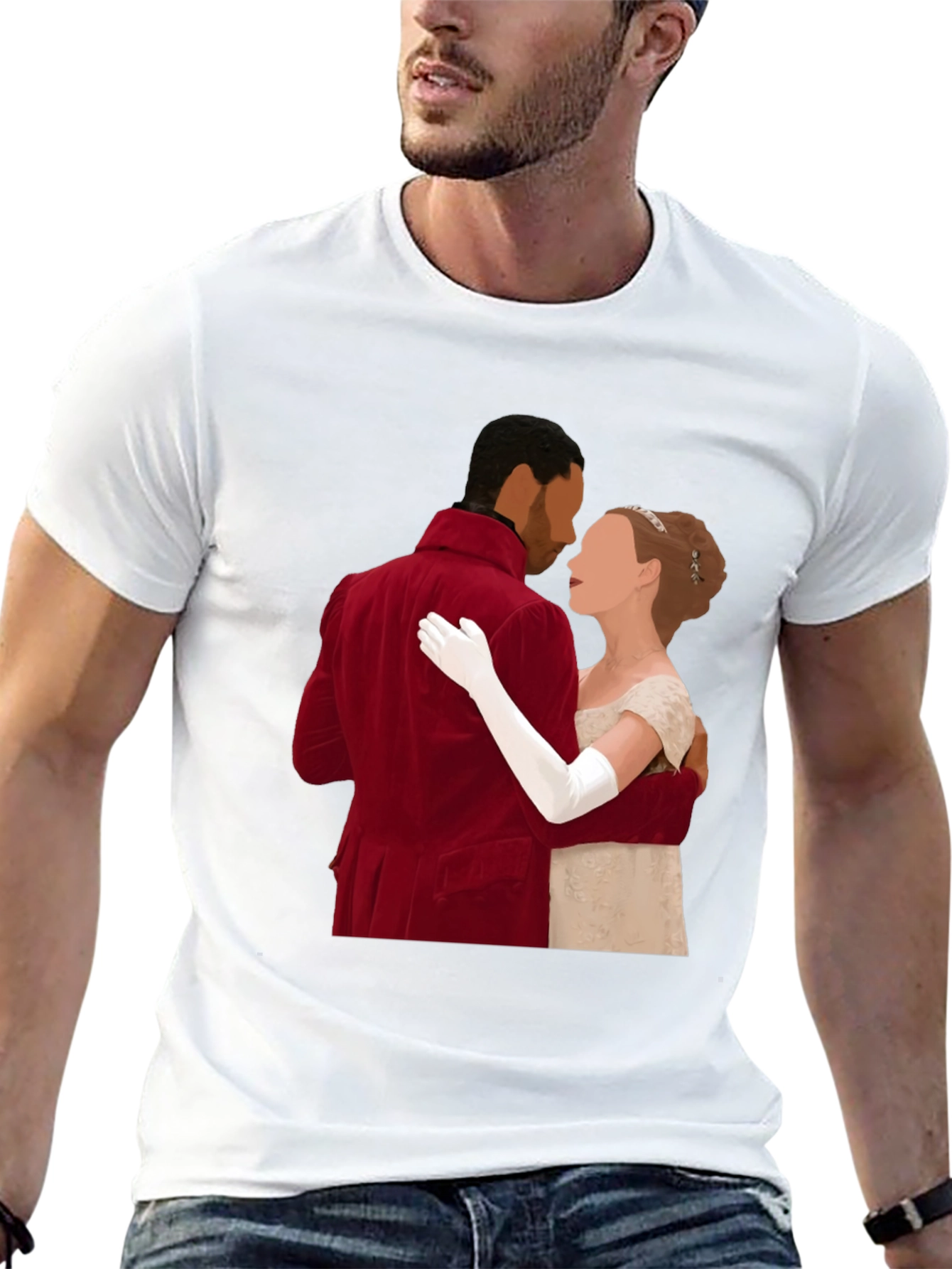 Bridgerton Couple Black T-Shirt