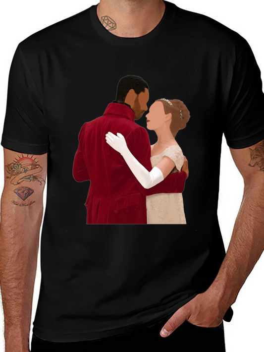 Bridgerton Couple Black T-Shirt