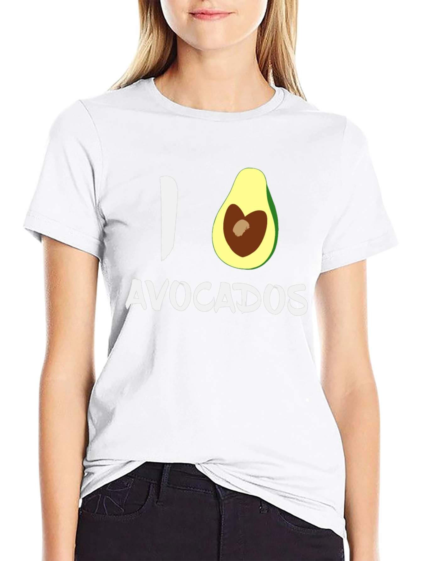 I Heart Avocados Graphic Tee - Black