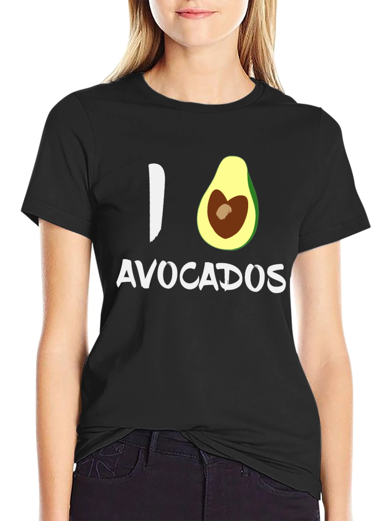 I Heart Avocados Graphic Tee - Black