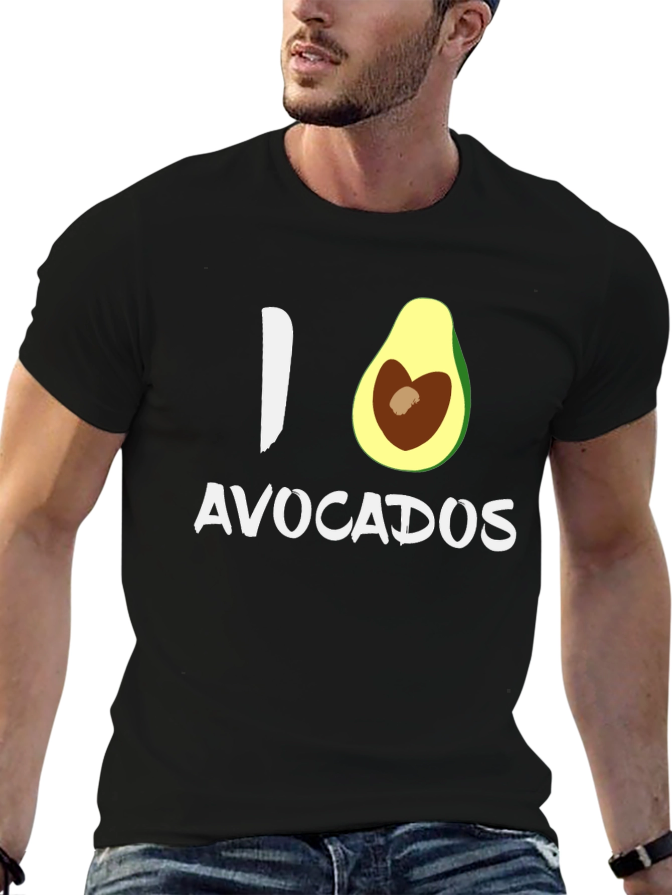 I Heart Avocados Graphic Tee - Black