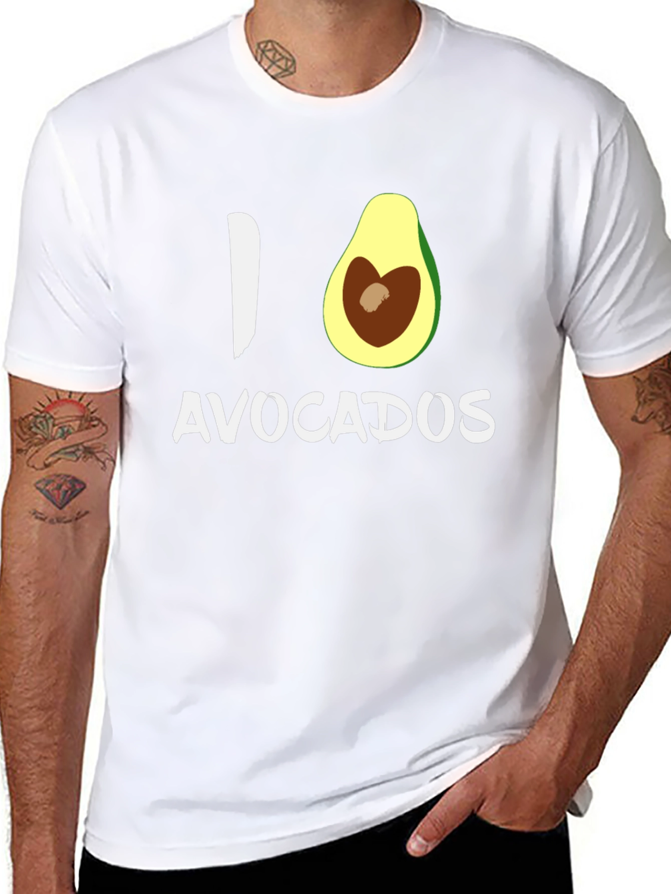 I Heart Avocados Graphic Tee - Black