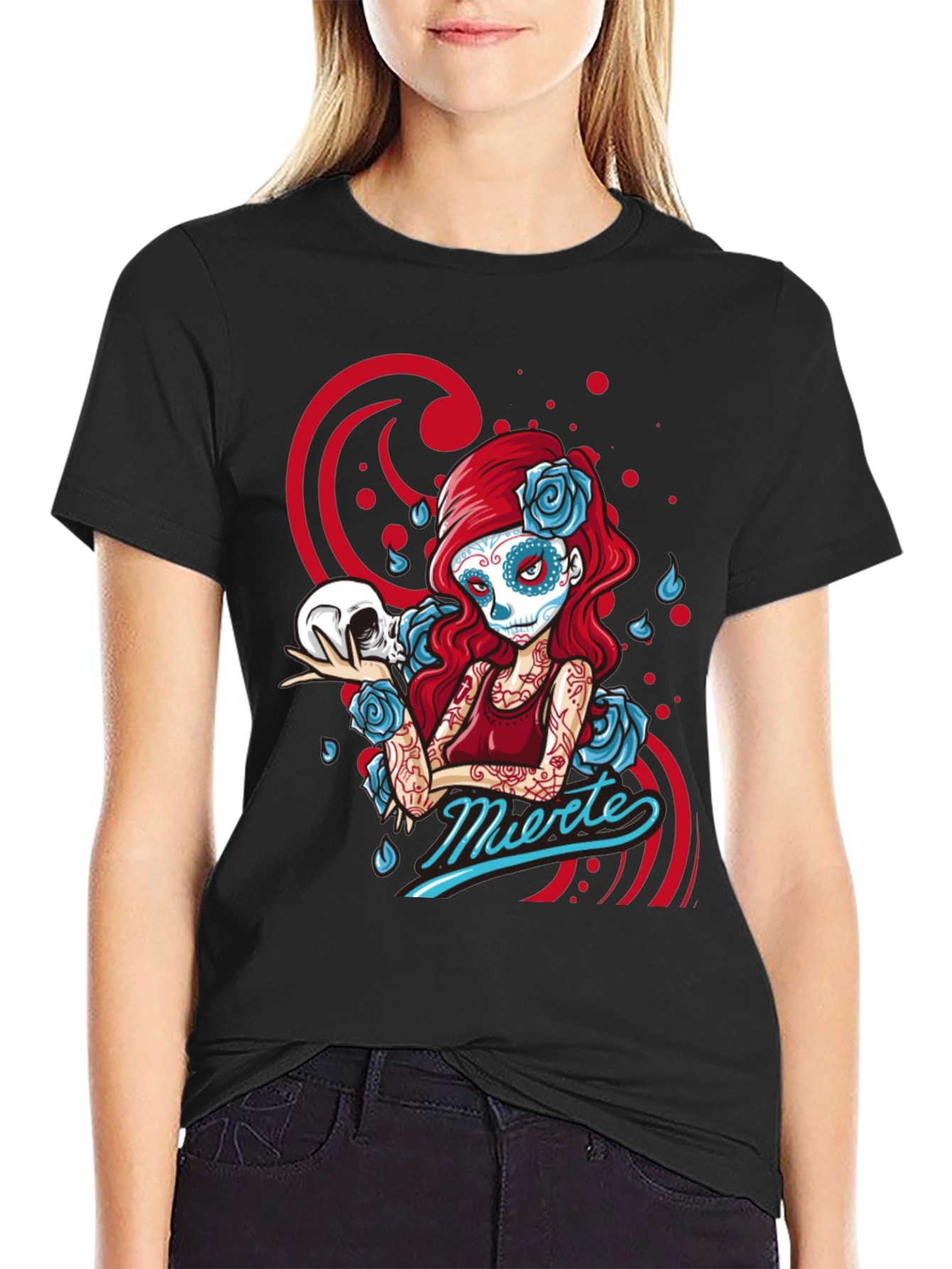 Sugar Skull Girl T-Shirt - Day of the Dead