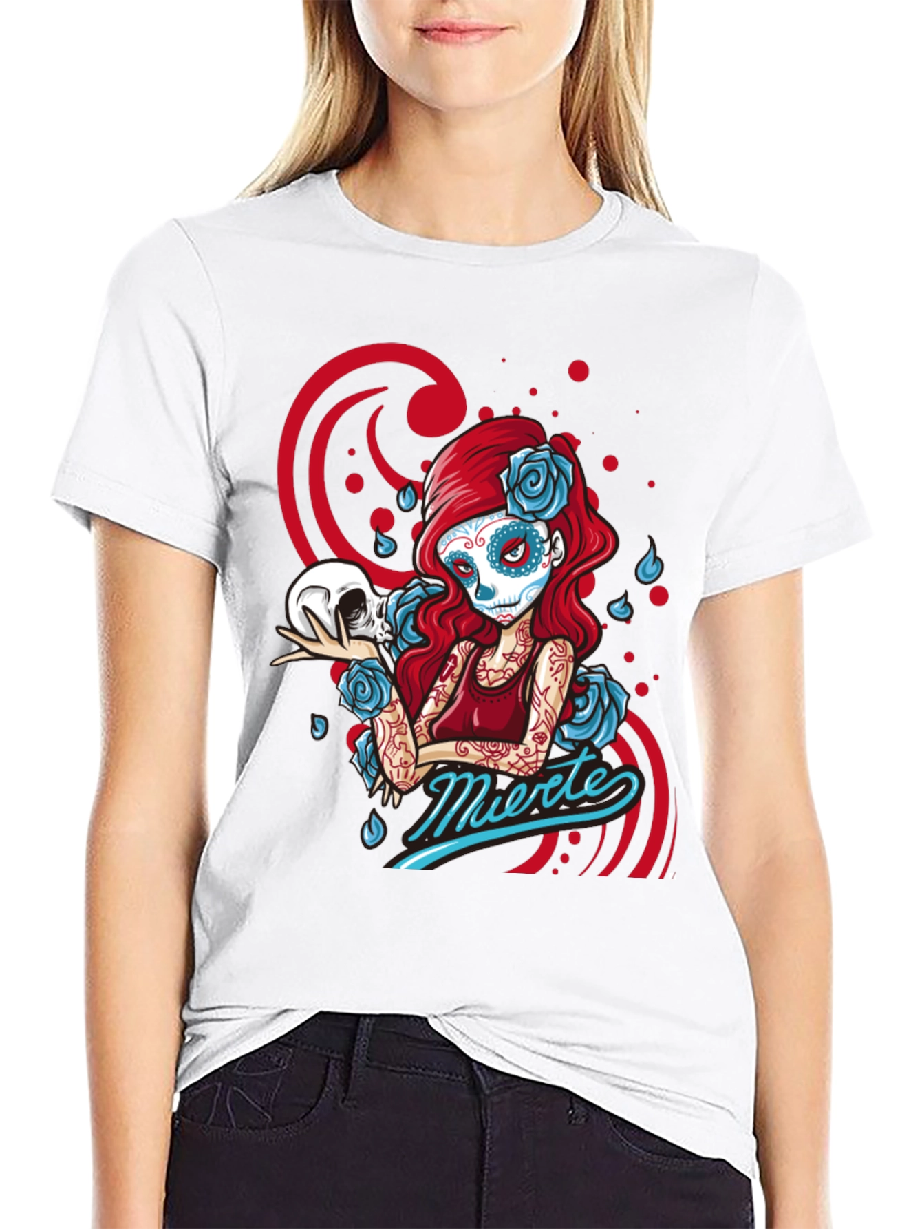 Sugar Skull Girl T-Shirt - Day of the Dead