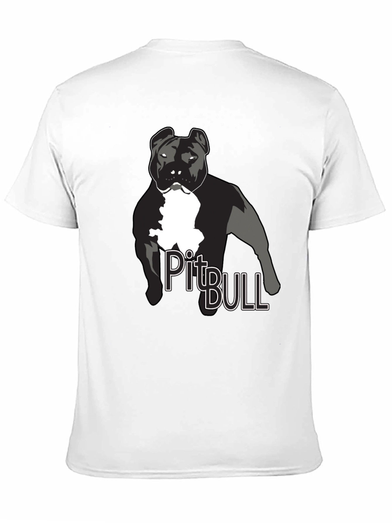 Pitbull Dog Graphic T-Shirt - Black