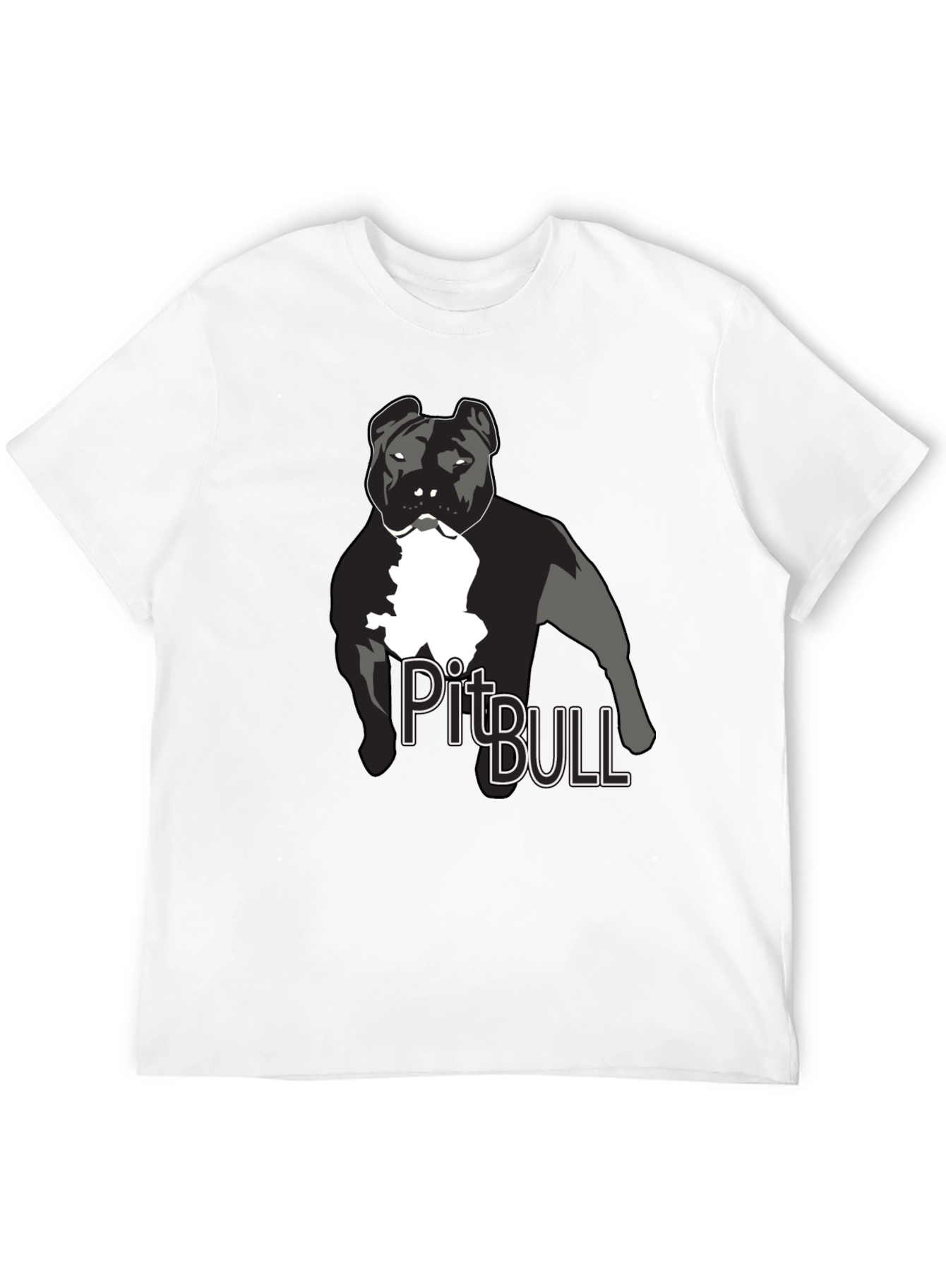 Pitbull Dog Graphic T-Shirt - Black
