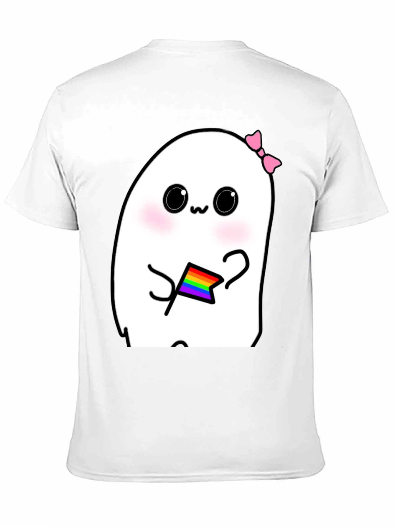 Kawaii Ghost Pride T-Shirt - Cute LGBTQ+ Apparel