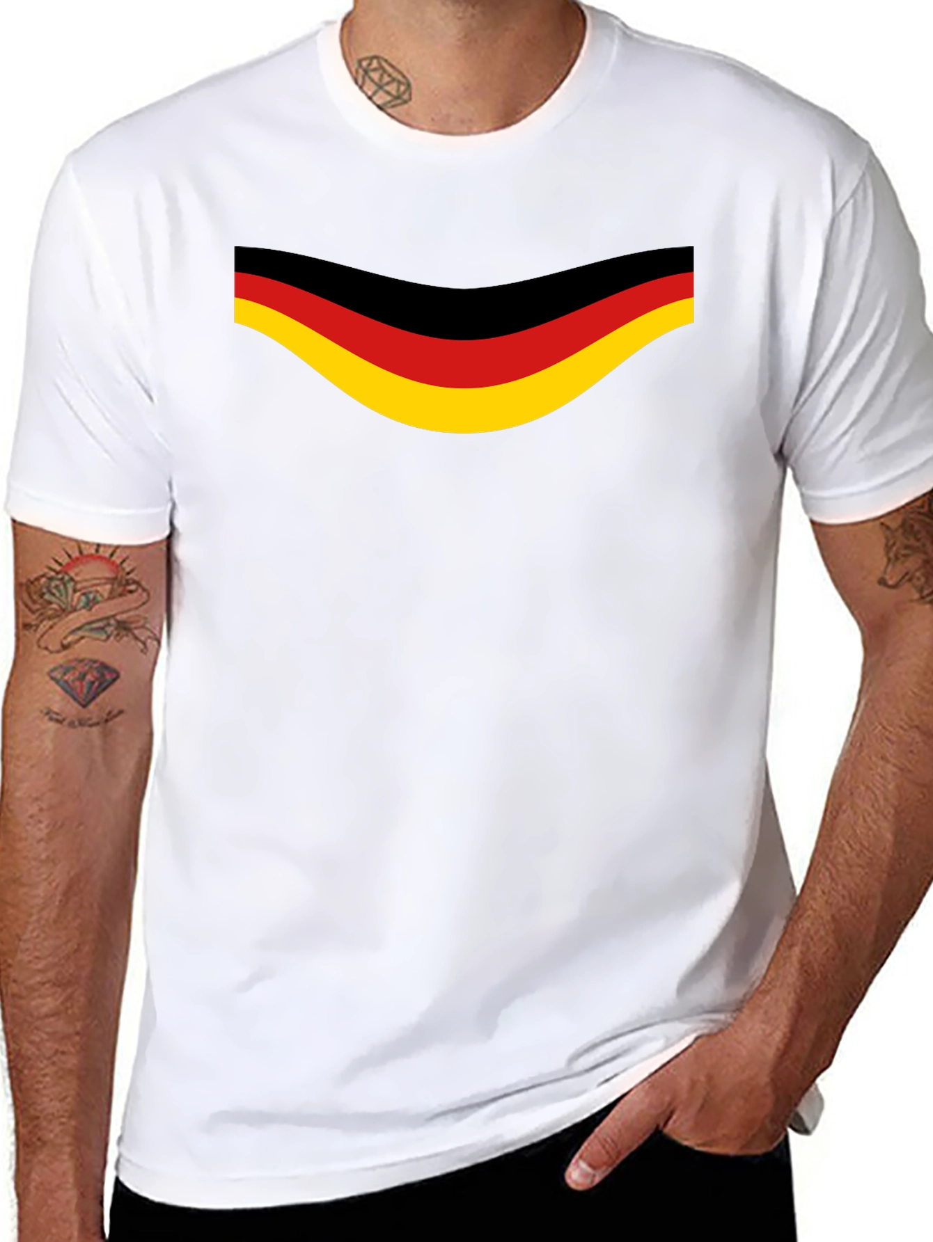 Germany Flag Graphic Black T-Shirt