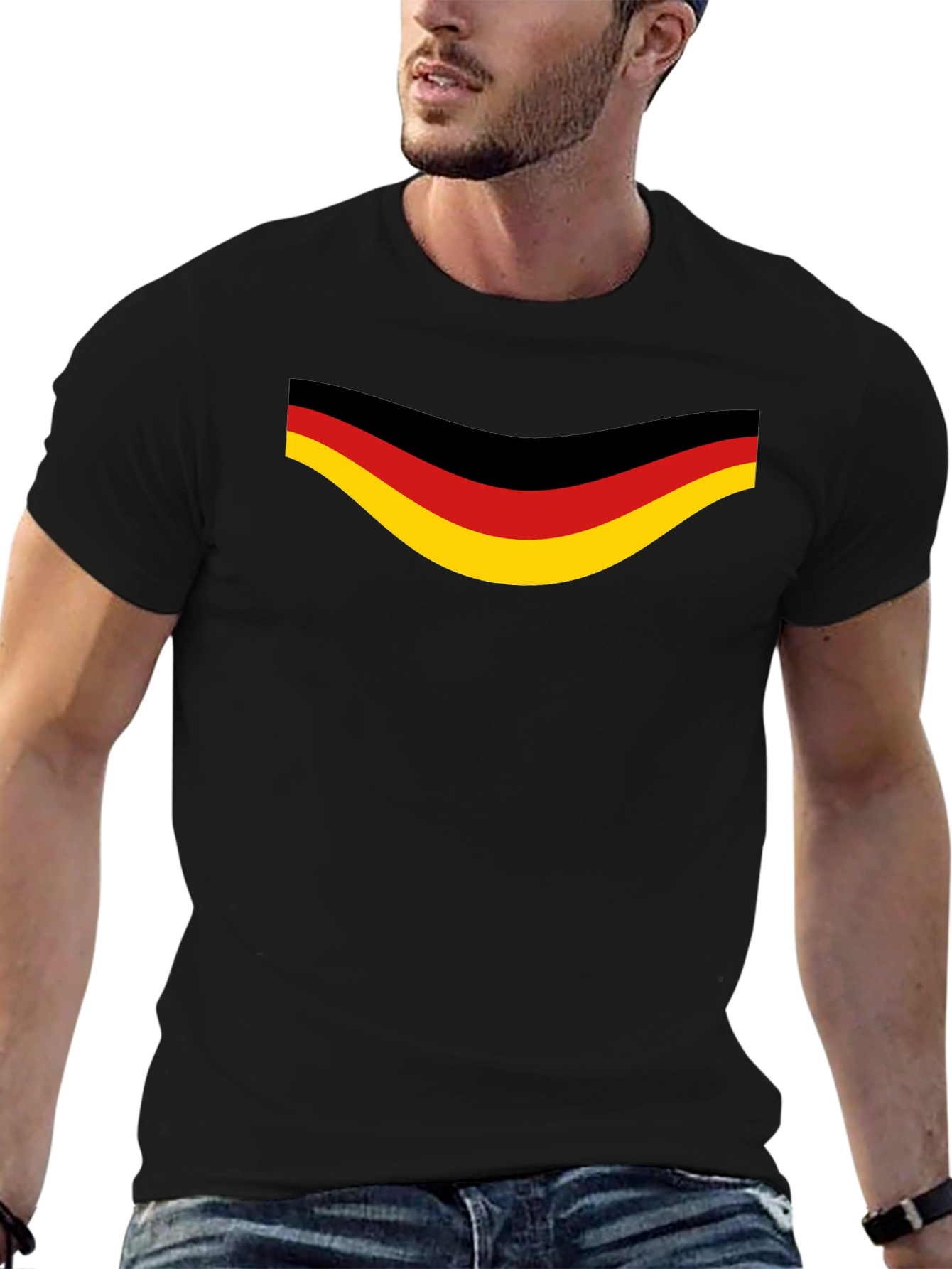 Germany Flag Graphic Black T-Shirt