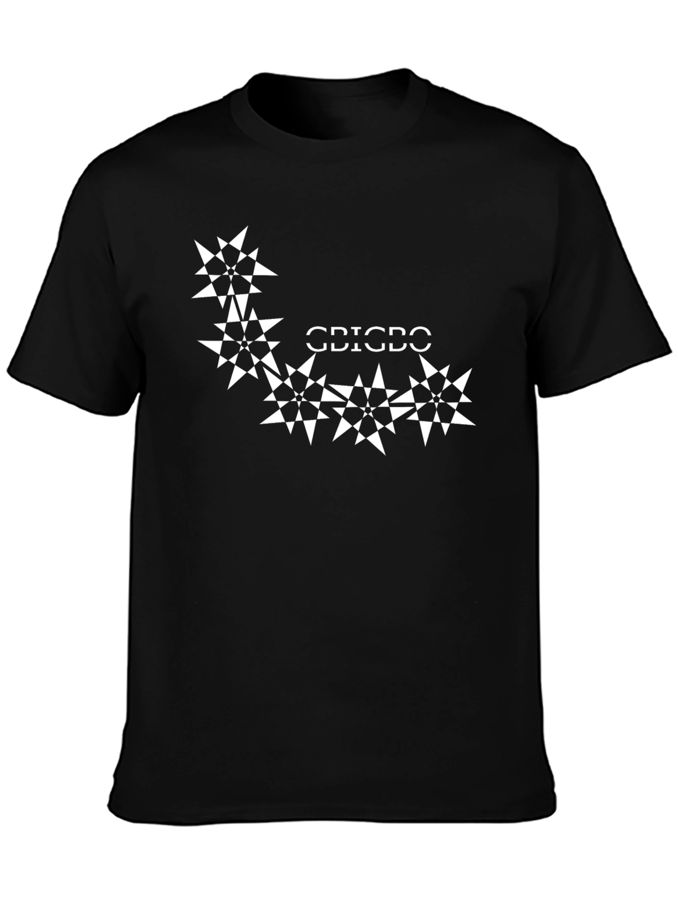 Geometric Starburst Black T-Shirt