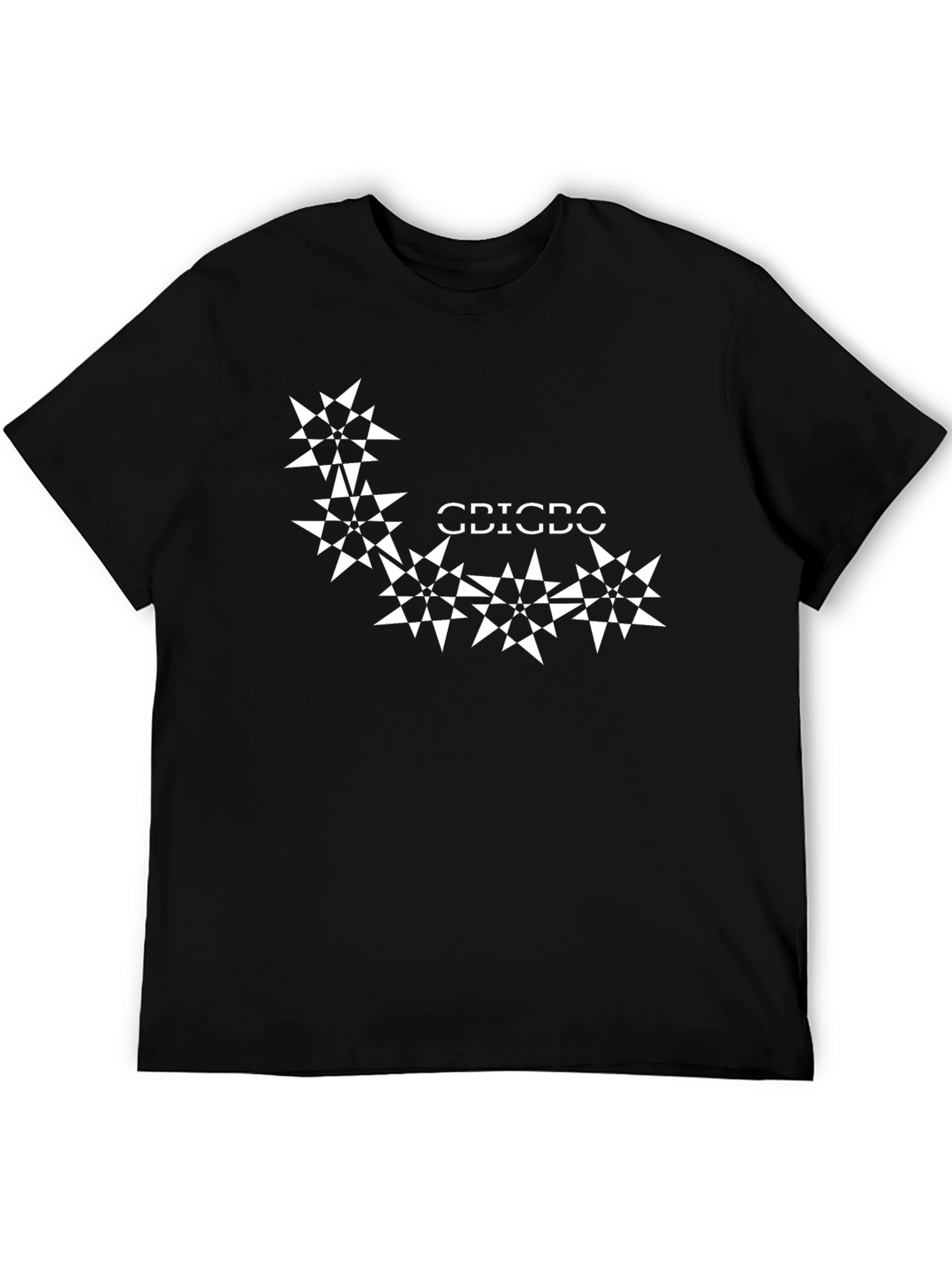 Geometric Starburst Black T-Shirt