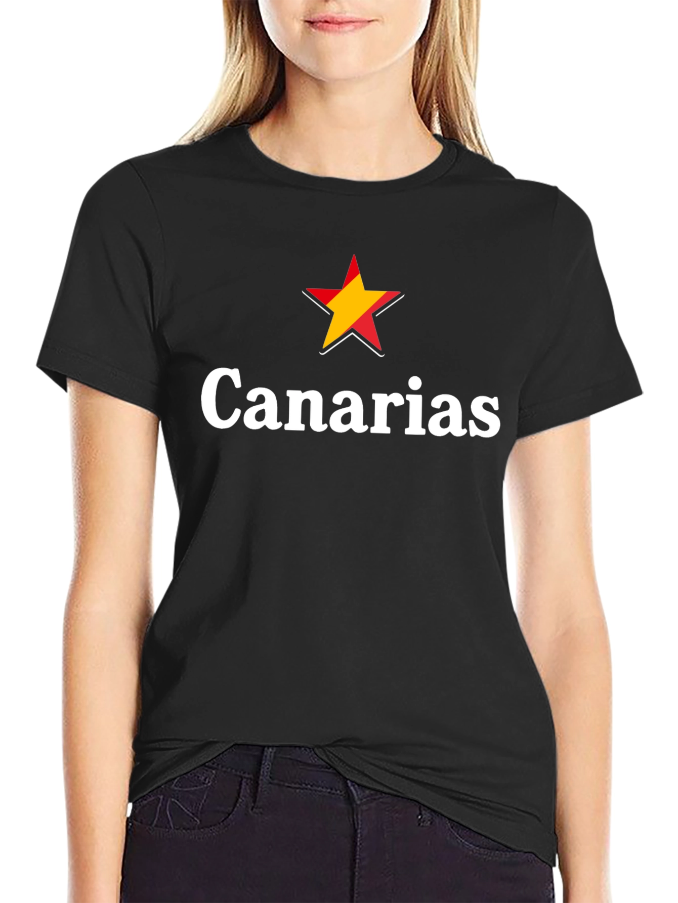 Canarias Star Graphic T-Shirt - Black