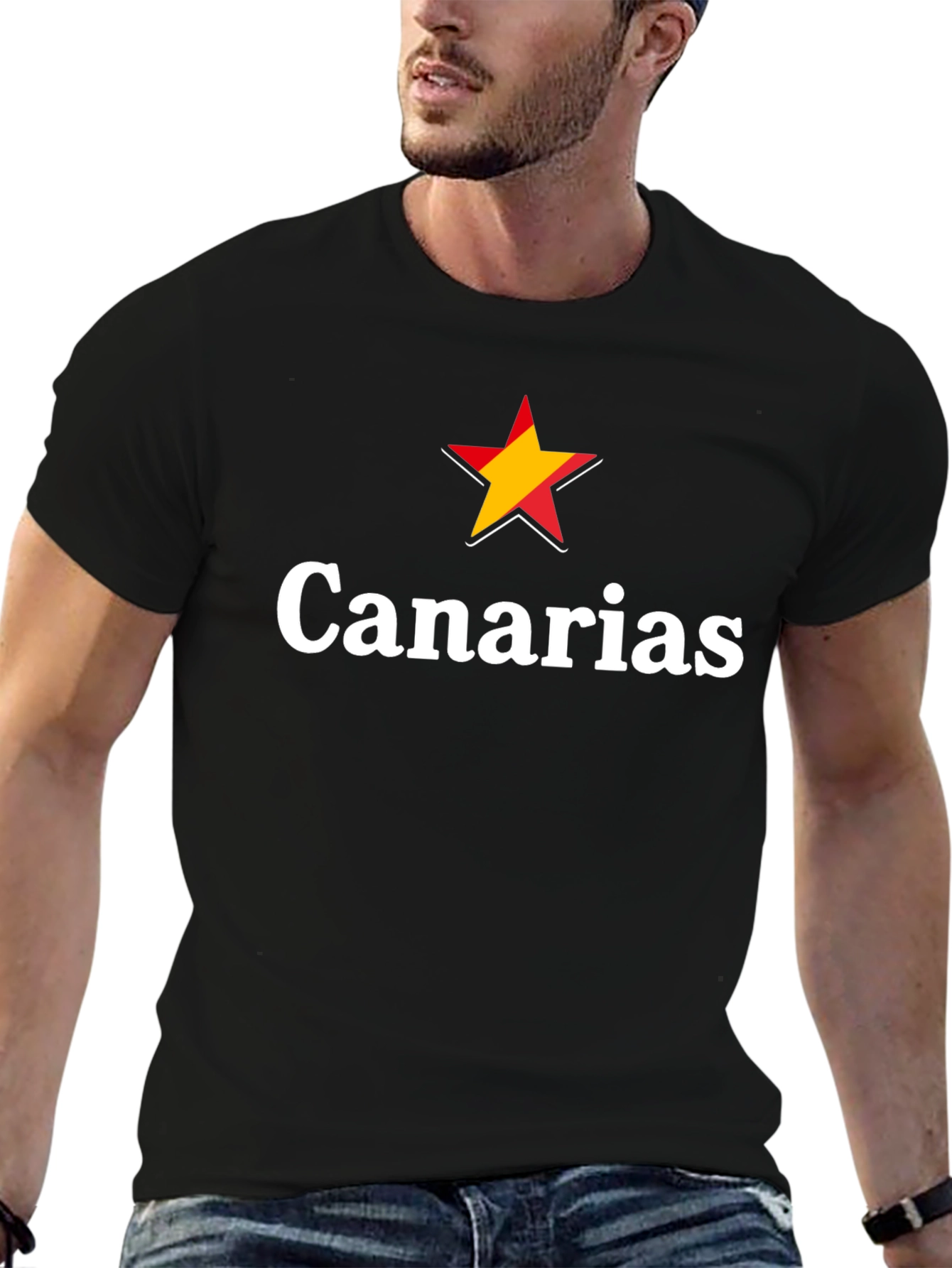 Canarias Star Graphic T-Shirt - Black
