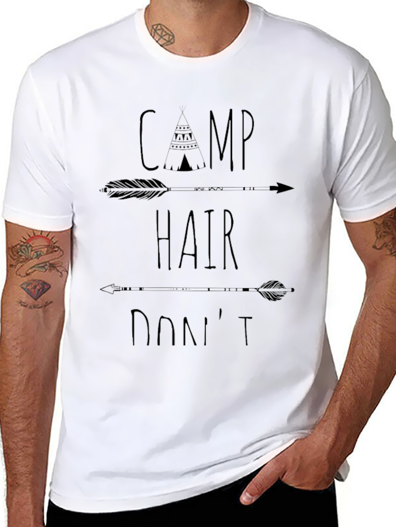 Camp Hair Dont Care Graphic T-Shirt