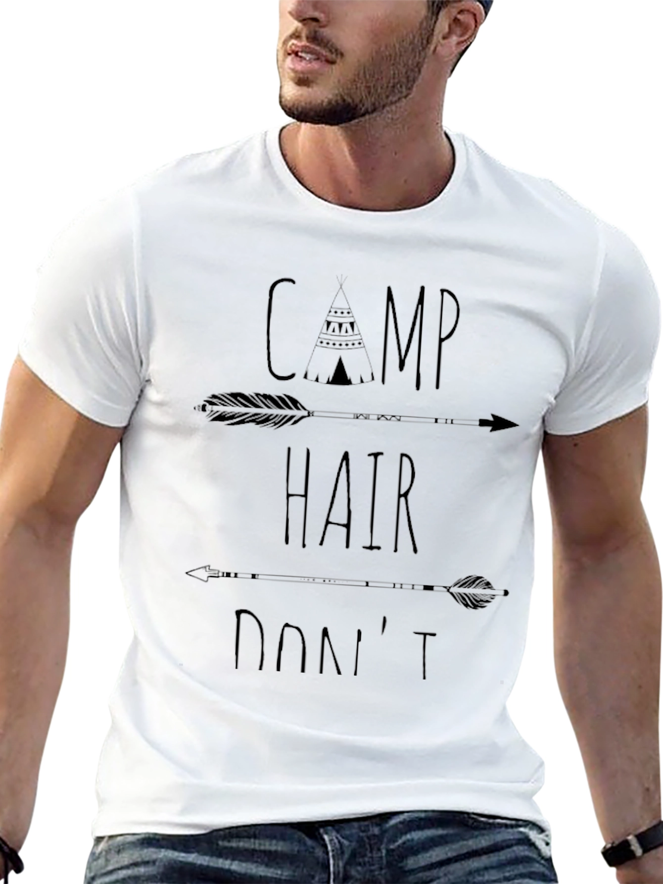 Camp Hair Dont Care Graphic T-Shirt