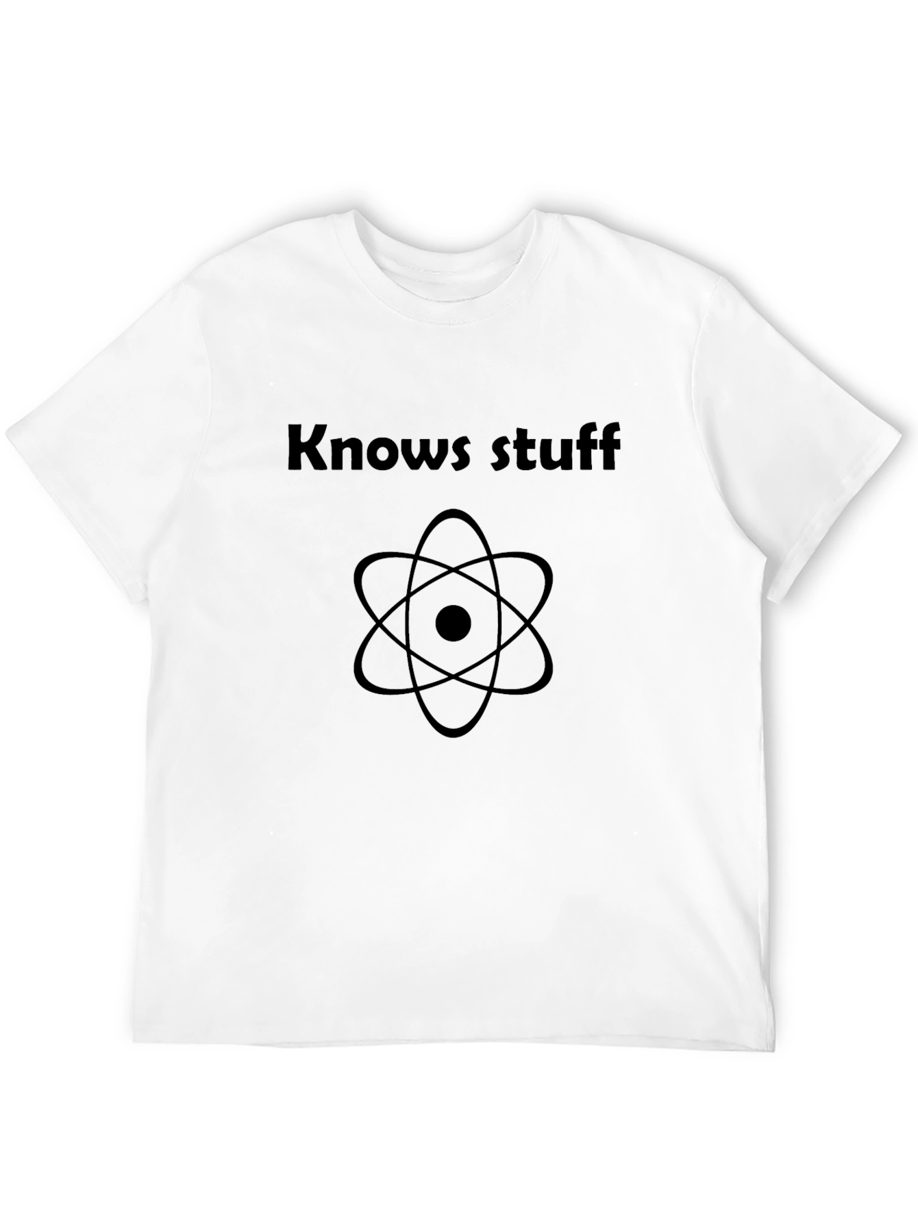Knows Stuff Atom Graphic Black T-Shirt