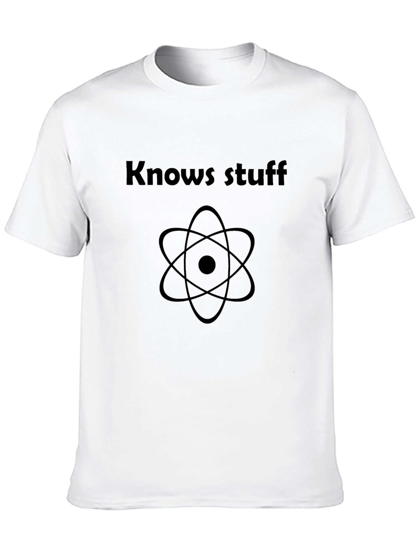 Knows Stuff Atom Graphic Black T-Shirt