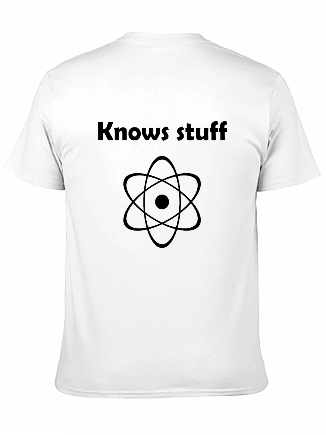 Knows Stuff Atom Graphic Black T-Shirt