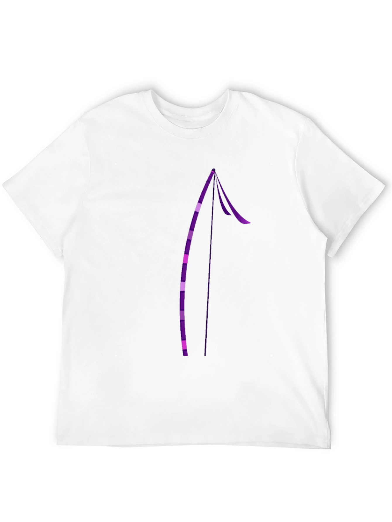 Stylish Black Tee with Purple Arrow Design