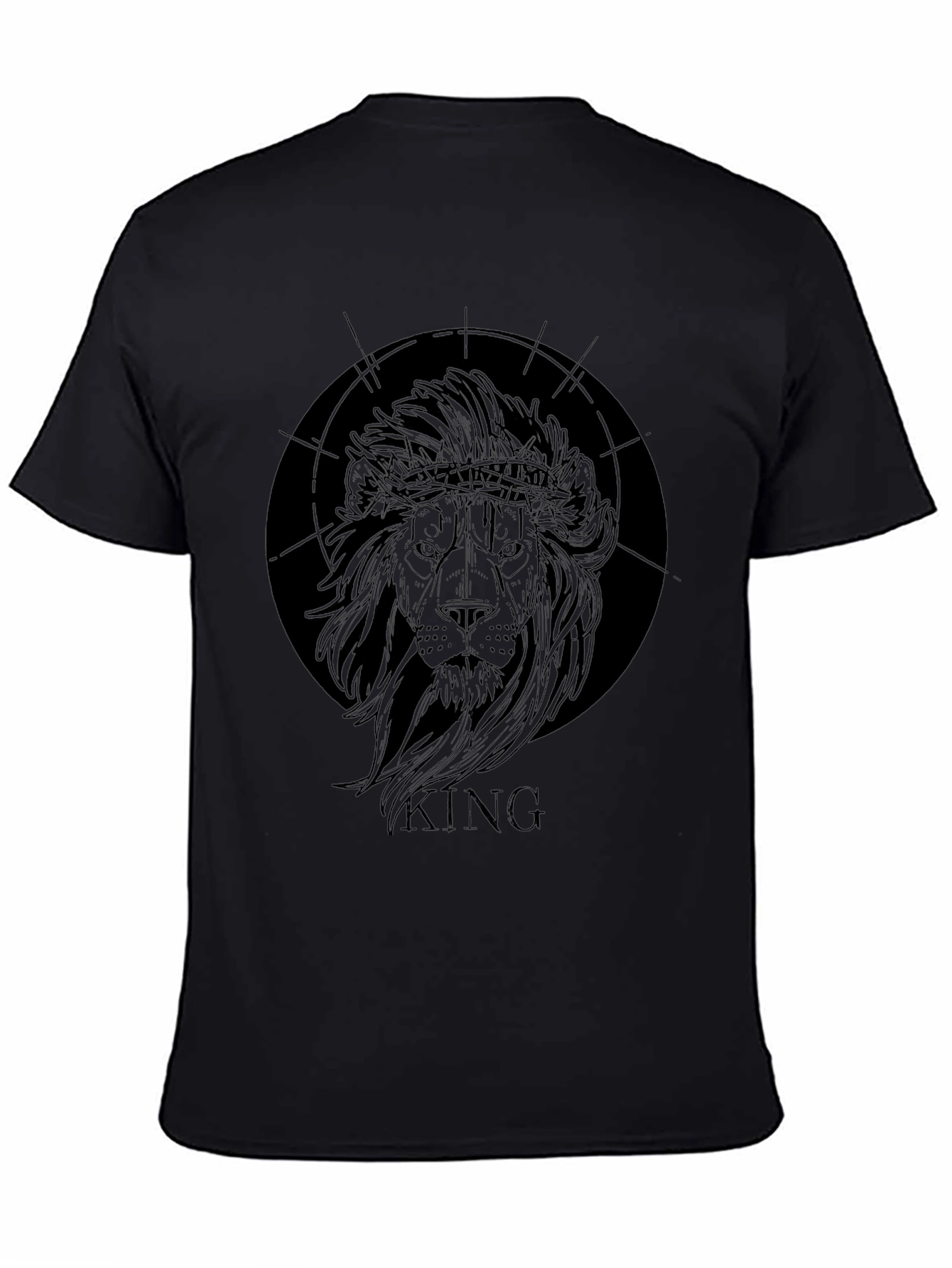 King Lion Graphic T-Shirt - Black
