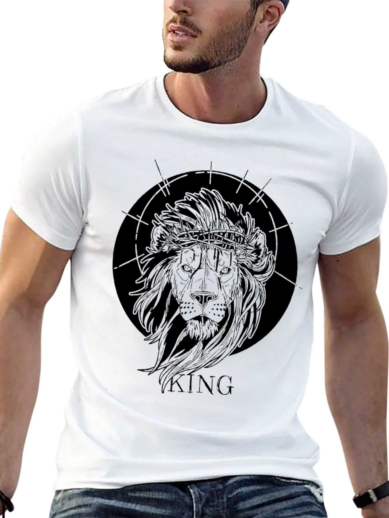 King Lion Graphic T-Shirt - Black
