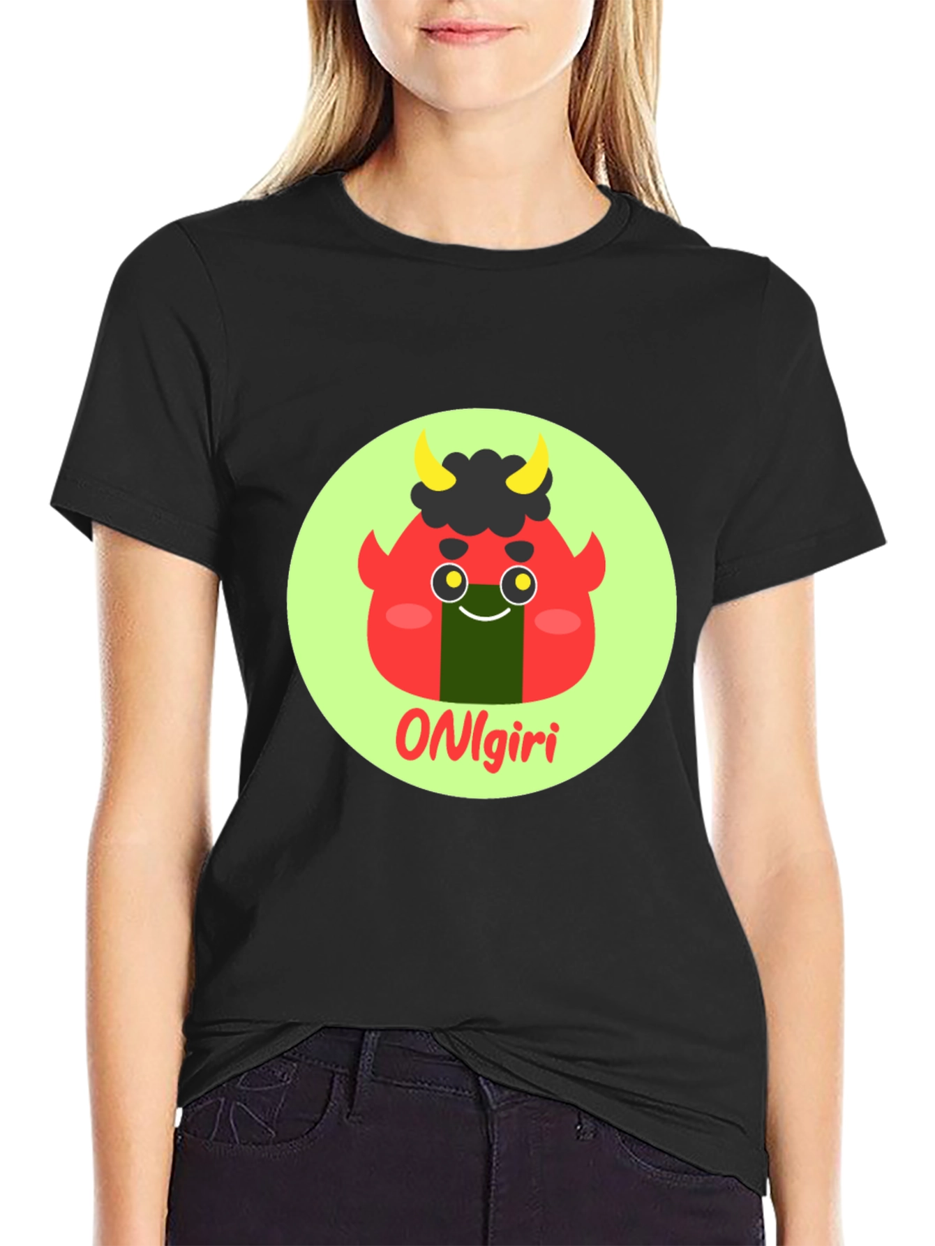 Onigiri Cartoon Graphic T-Shirt