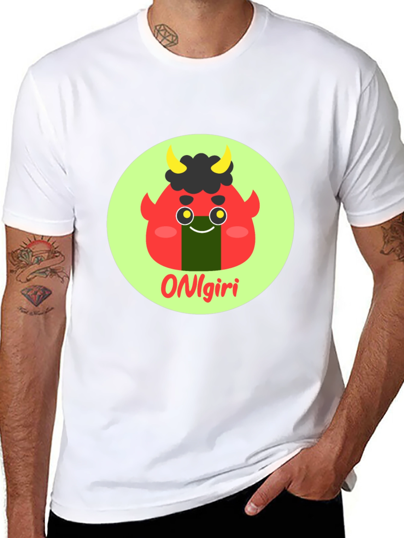 Onigiri Cartoon Graphic T-Shirt