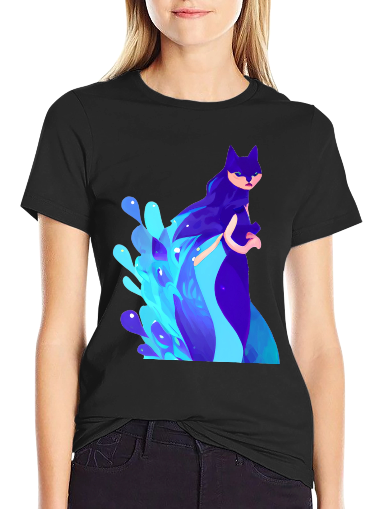 Mystic Cat T-Shirt - Artistic Graphic Tee