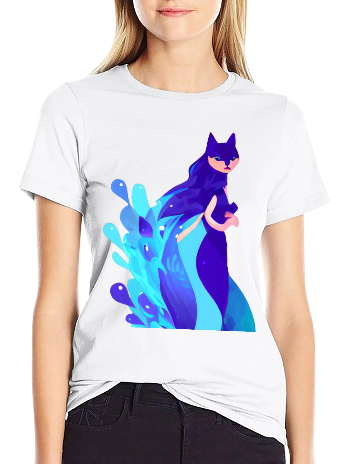 Mystic Cat T-Shirt - Artistic Graphic Tee