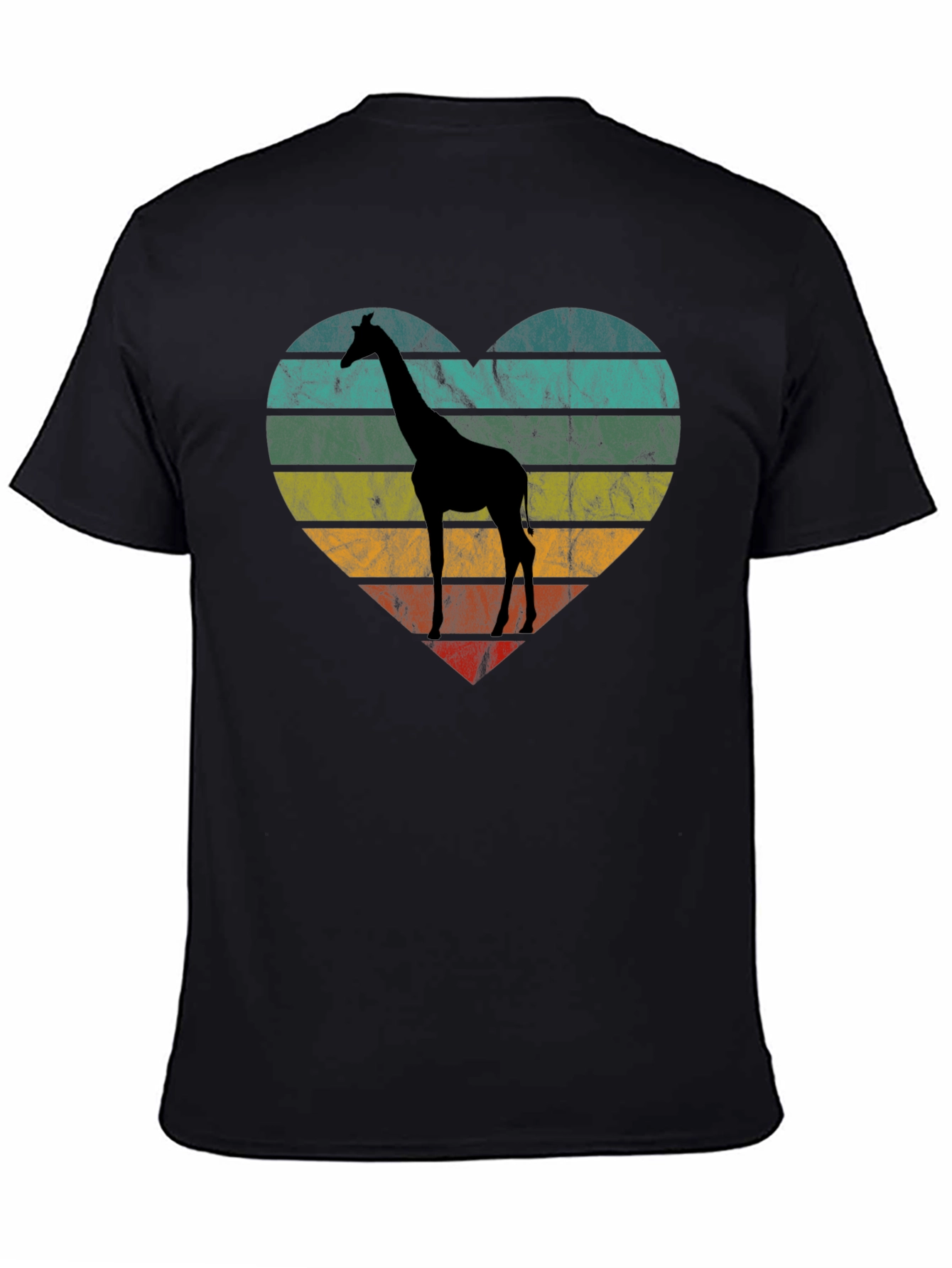 Giraffe Heart Graphic Tee - Retro Style