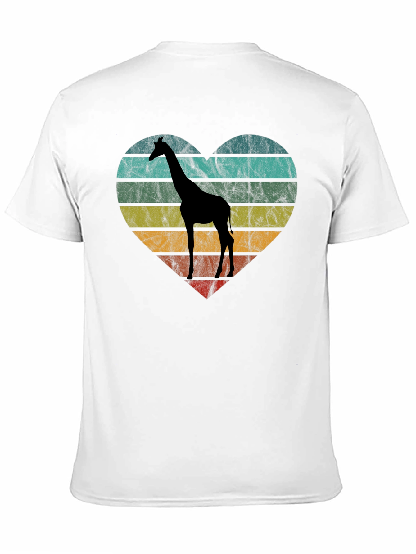 Giraffe Heart Graphic Tee - Retro Style