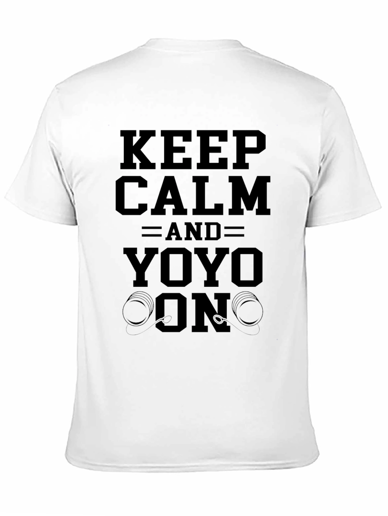 Keep Calm & Yoyo On Black Graphic T-Shirt
