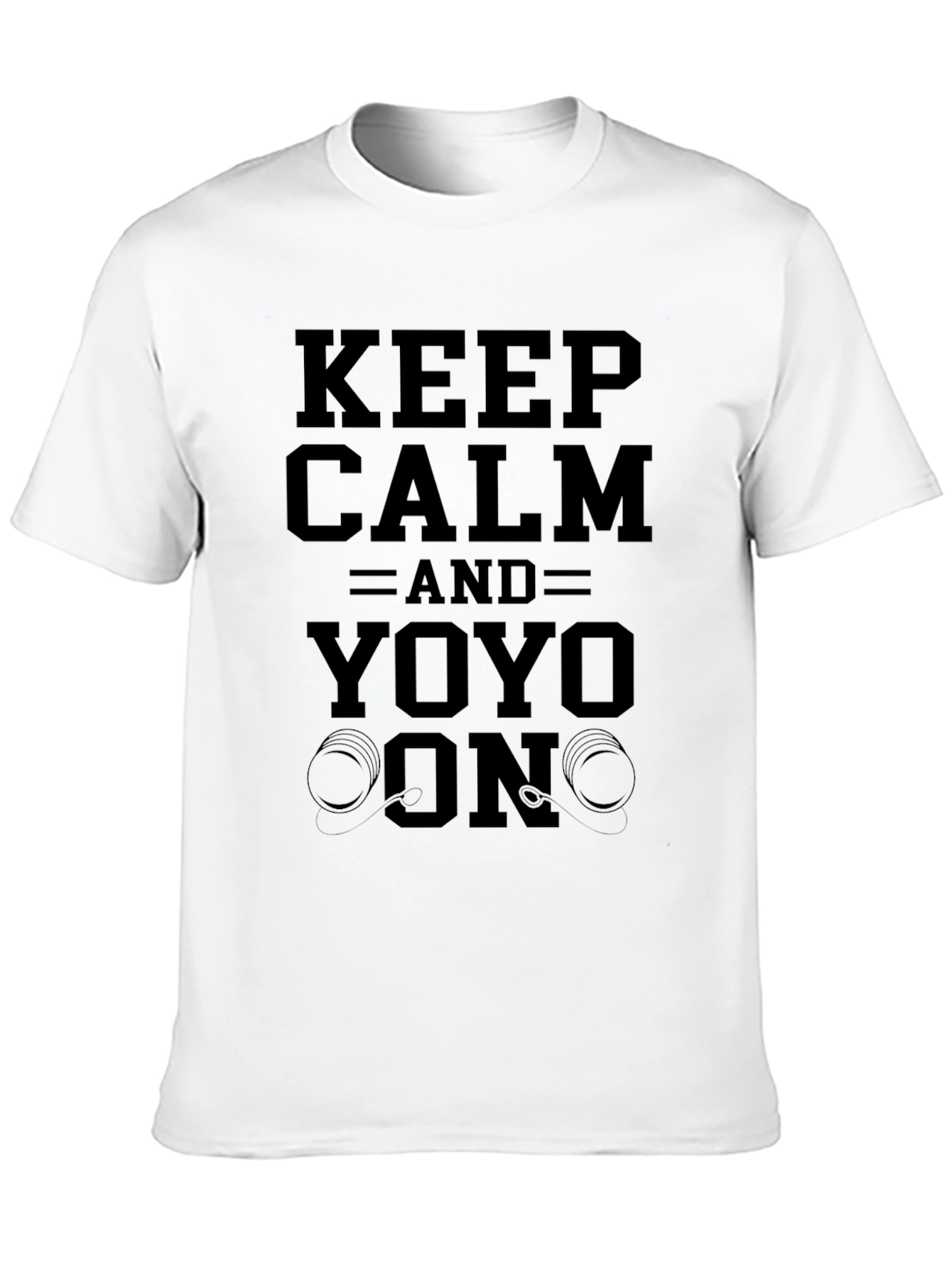 Keep Calm & Yoyo On Black Graphic T-Shirt